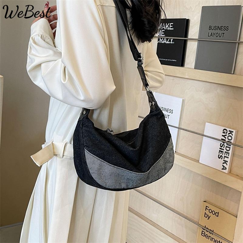 Denim Dumpling Bag Hundred Trend Shoulder Bag Fashion Color Collision Crossbody Bag чёрный
Denim Dumpling Bag Hundred Trend Shoulder Bag Fashion Color Collision Crossbody Bag чёрный