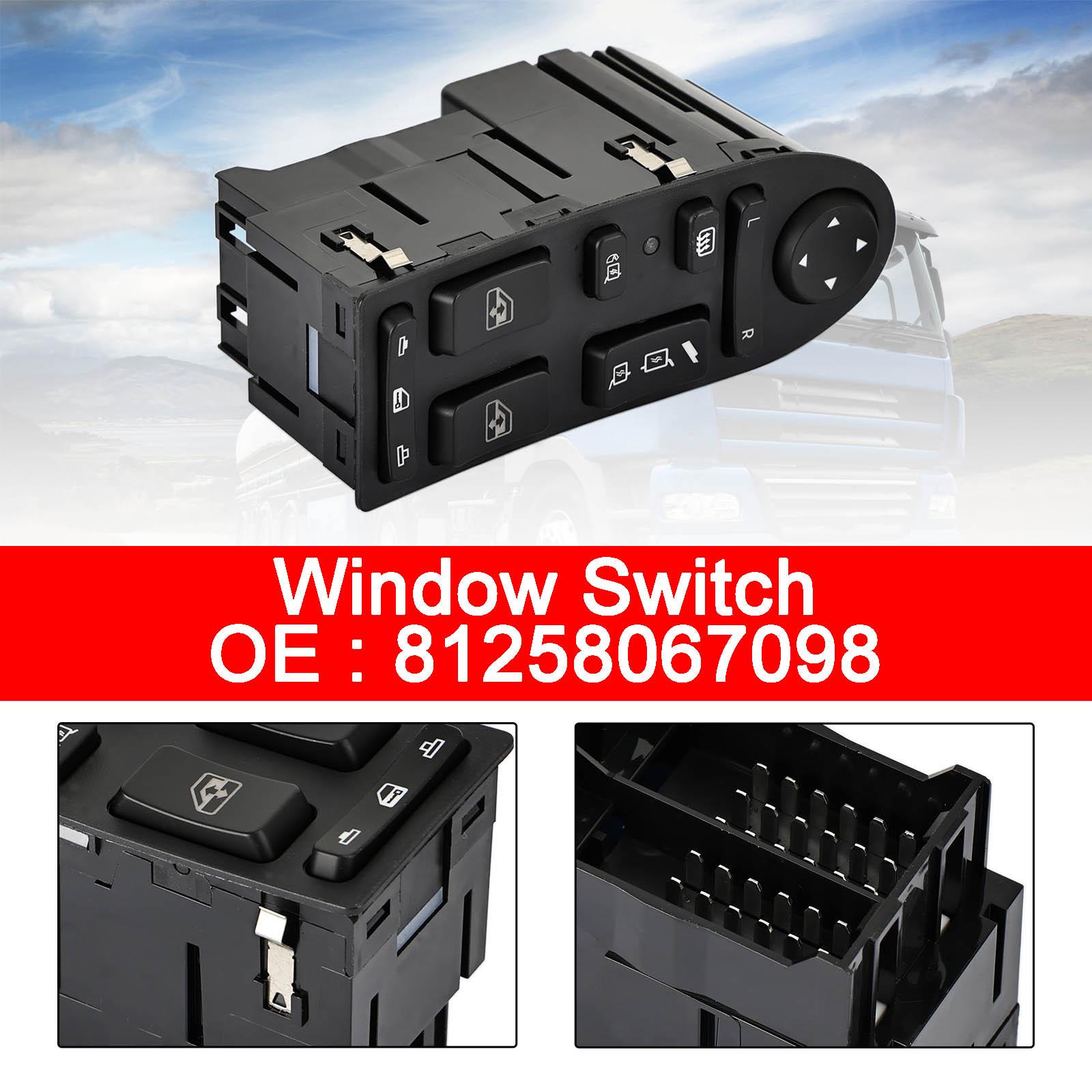 Переключатель стеклоподъемника Передний левый для MAN TGA TGM TGL 81258067098 81258067045
Переключатель стеклоподъемника Передний левый для MAN TGA TGM TGL 81258067098 81258067045