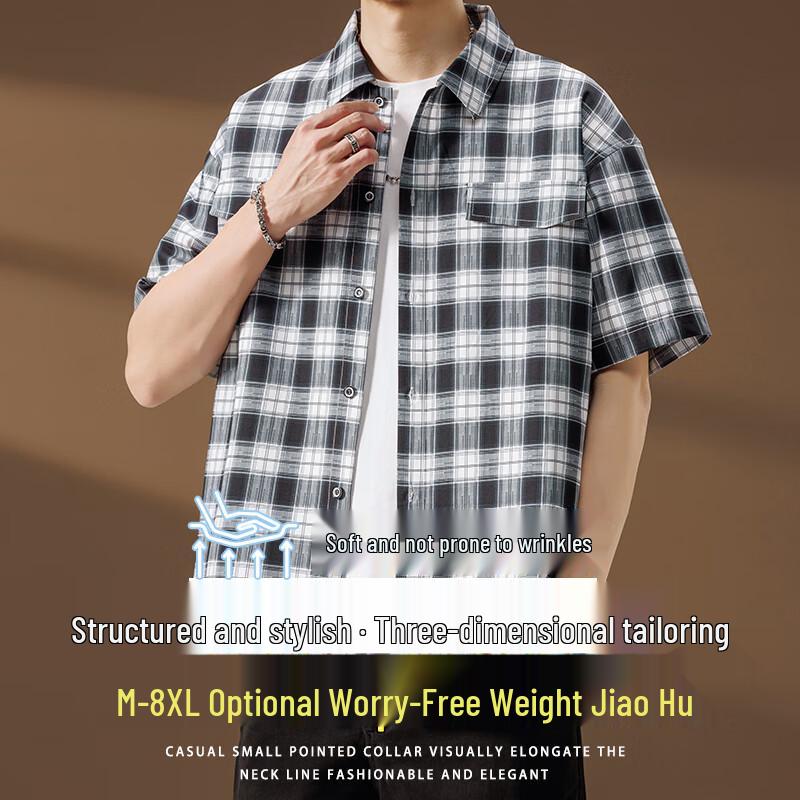 Men s Quick-Dry Ice Silk Plaid Short-Sleeve Shirt 4XL
Men s Quick-Dry Ice Silk Plaid Short-Sleeve Shirt 4XL