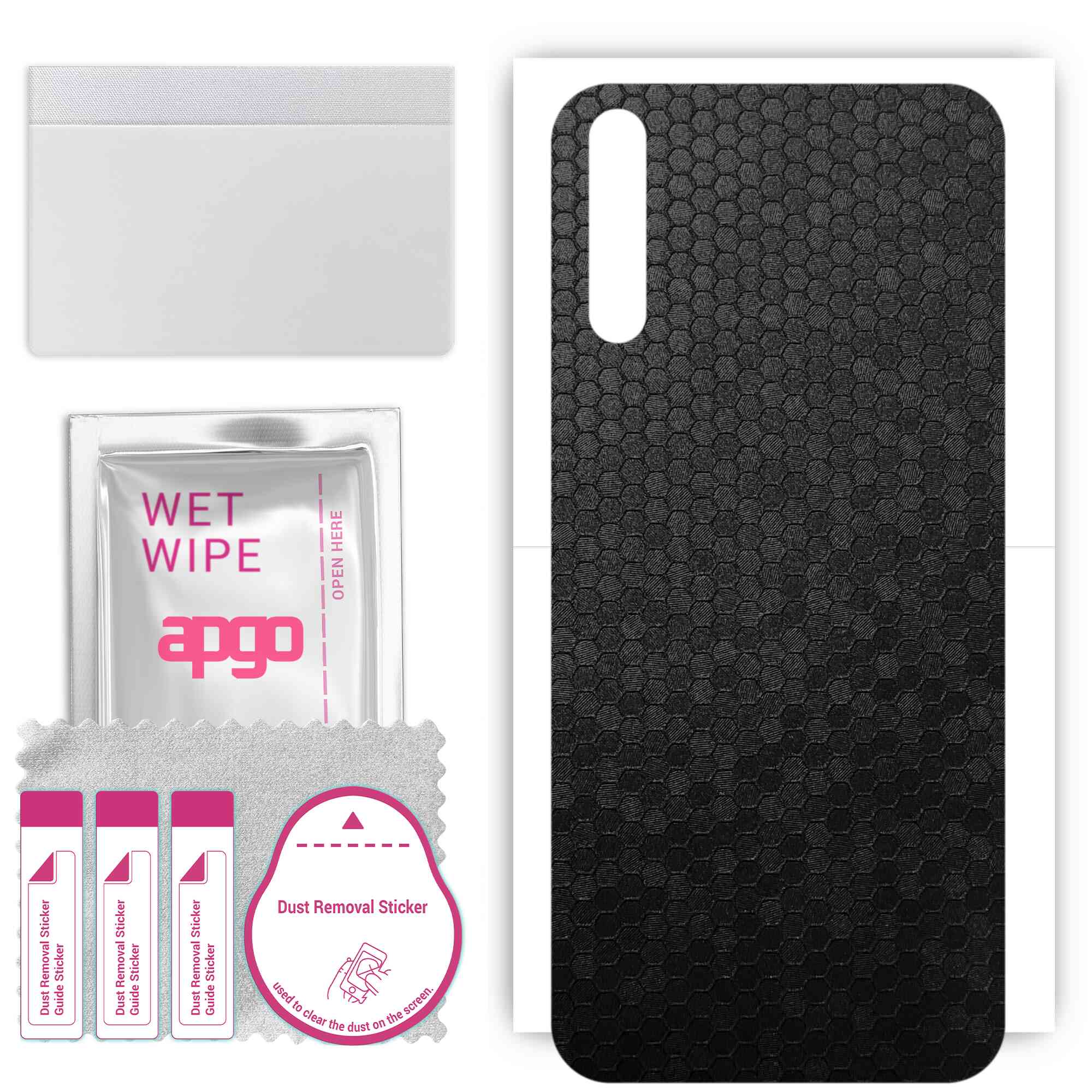 apgo Protective Skin Sticker for the back compatible with Huawei Y8p, Wrap Film, Foil, Vinyl - Pattern Black Honeycomb
apgo Protective Skin Sticker for the back compatible with Huawei Y8p, Wrap Film, Foil, Vinyl - Pattern Black Honeycomb