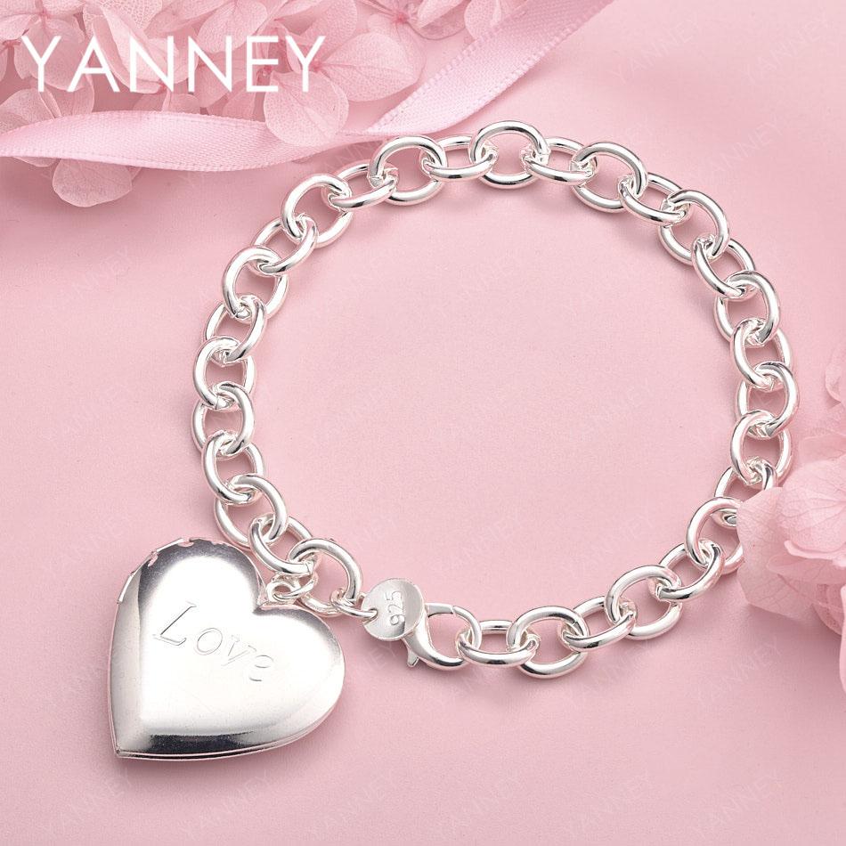 Elegant 925 Sterling Silver 8 Inch Exquisite LOVE Heart Bracelet Fashion Party Jewelry Gift Wedding Accessories
Elegant 925 Sterling Silver 8 Inch Exquisite LOVE Heart Bracelet Fashion Party Jewelry Gift Wedding Accessories