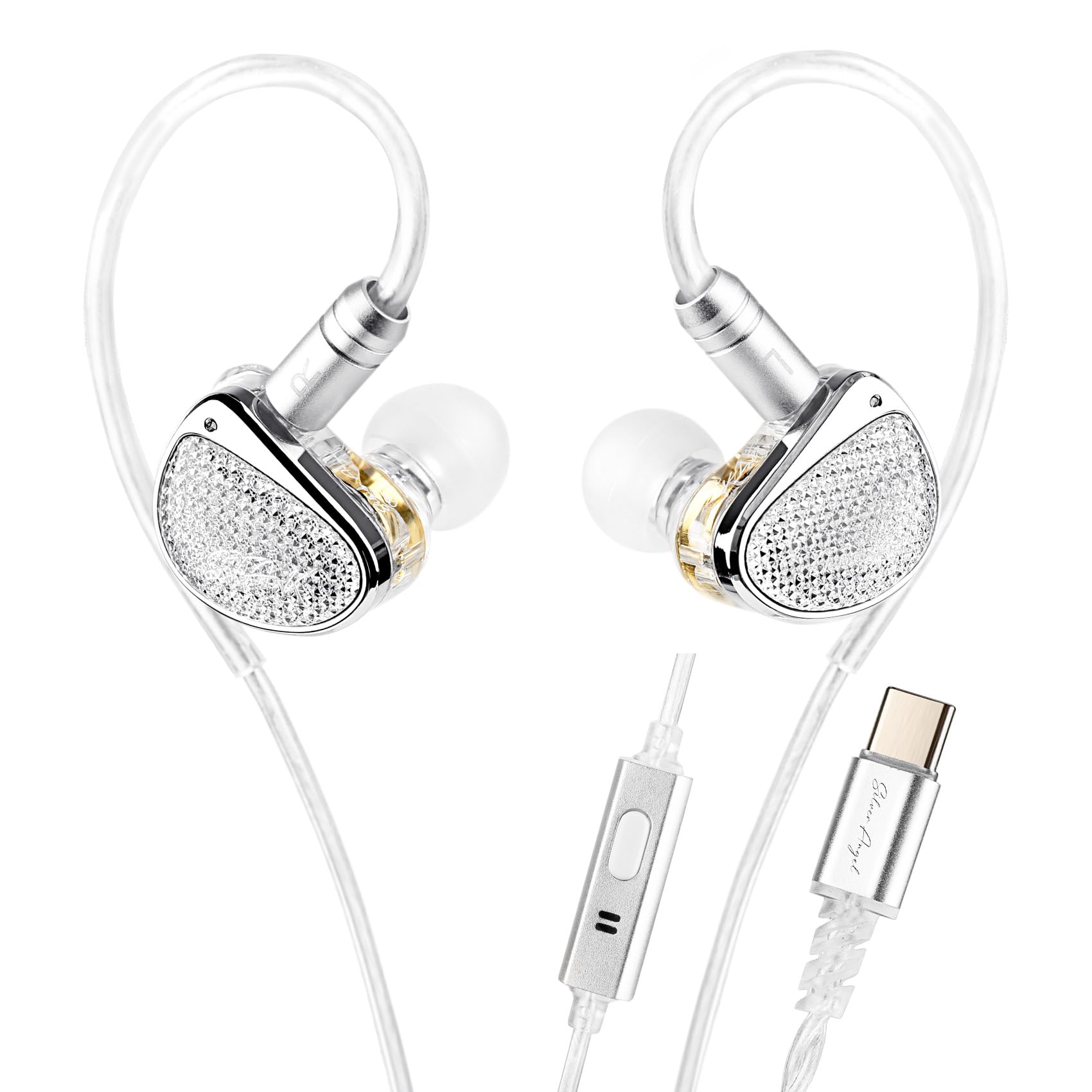 Yinyoo EarAcoustic Wired 10mm Beryllium 6mm PET Lightweight HiFi Clear No Compatible with Mic STA-K Type-C Earphones, 2DD, + In-Ear Earphones, 0.68g
Yinyoo EarAcoustic Wired 10mm Beryllium 6mm PET Lightweight HiFi Clear No Compatible with Mic STA-K Type-C Earphones, 2DD, + In-Ear Earphones, 0.68g