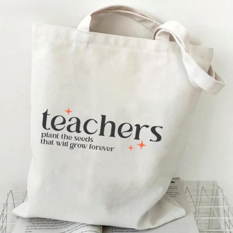 Life Graphics Женская холщовая сумка через плечо с леопардовым принтом и буквами Сумка для покупок Учитель Лучший подарок Женские многоразовые сумки