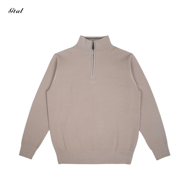 Gtal American Style Half-Zip Stand Collar Sweater Pullover Half-High Collar Red Trim Casual Men s Long-Sleeve Knitwear Apricot color M
Gtal American Style Half-Zip Stand Collar Sweater Pullover Half-High Collar Red Trim Casual Men s Long-Sleeve Knitwear Apricot color M