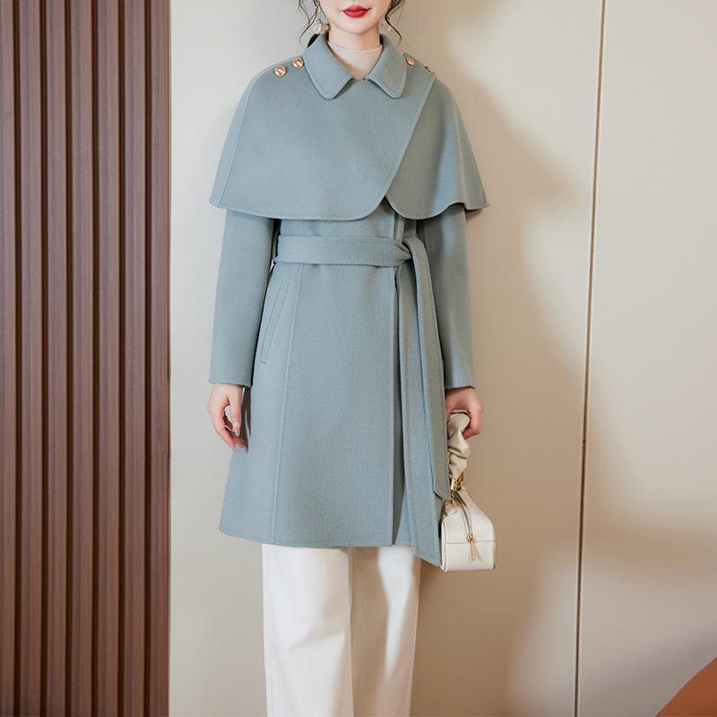 2025 Spring Hepburn Style Women s Double-Faced Wool Cape Coat with Tie-Belt - Mid-Length M for 101-113 pounds
2025 Spring Hepburn Style Women s Double-Faced Wool Cape Coat with Tie-Belt - Mid-Length M for 101-113 pounds
