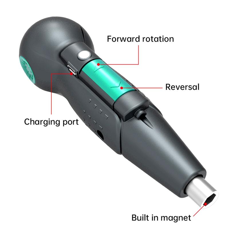 A34R Mini Electric Screwdriver Set Portable Power Tool Kit Can Be Hung LED Lighting, Precise Disassembly At Night сірий
A34R Mini Electric Screwdriver Set Portable Power Tool Kit Can Be Hung LED Lighting, Precise Disassembly At Night сірий