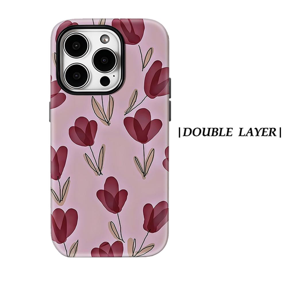 Minimal Burgundy Tulip Phone Case for IPhone 17AIR 16E 16 15 14 13 12 11 17 Pro Max Plus Double-layer Back Cover IPHONE13
Minimal Burgundy Tulip Phone Case for IPhone 17AIR 16E 16 15 14 13 12 11 17 Pro Max Plus Double-layer Back Cover IPHONE13