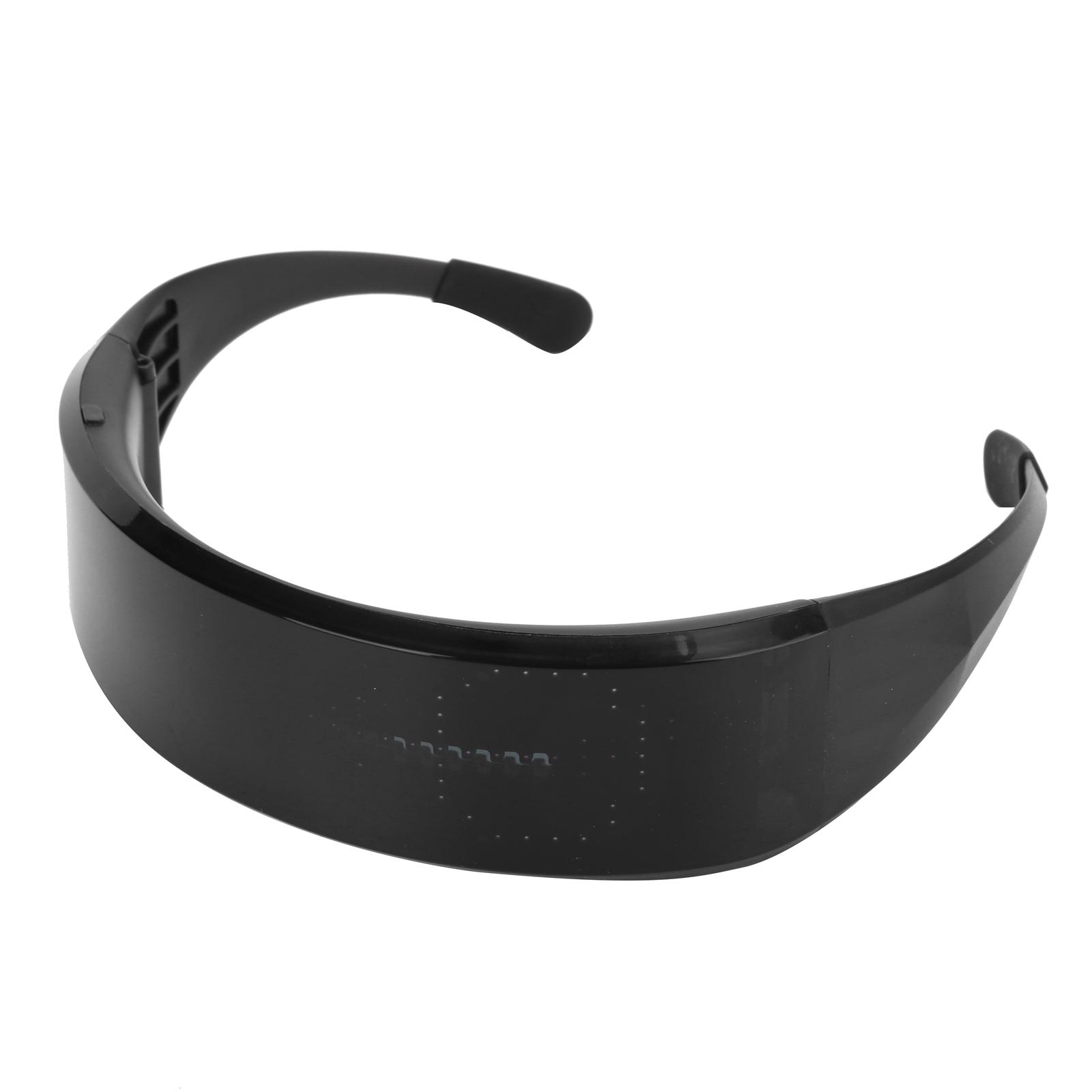 Черные светодиодные светящиеся очки с управлением через приложение и зарядкой через USB, разноцветные очки для вечеринки, дня рождения, бара