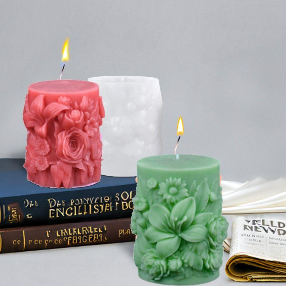Flower Relief Flowers Cylinder Candle Mold Rose Resin Mold Cylindrical Candle Mould Home Decor Style B
Flower Relief Flowers Cylinder Candle Mold Rose Resin Mold Cylindrical Candle Mould Home Decor Style B