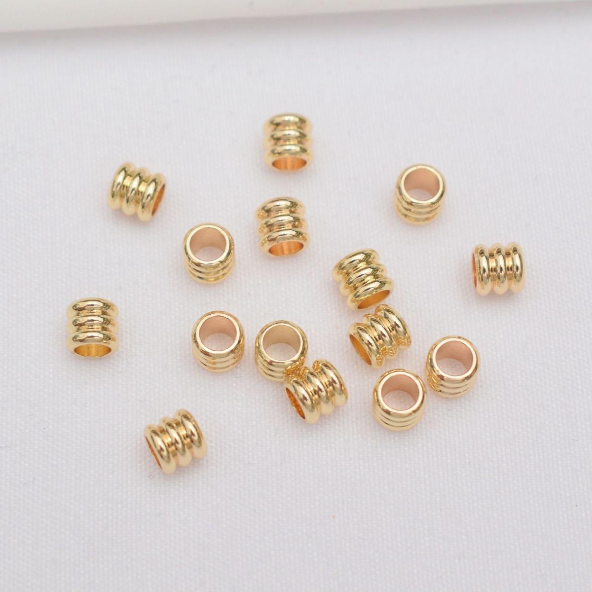 14K Gold Plated Colorfast Smooth Surface Barrel Spacer Beads for DIY Handmade Bracelets & Necklaces
14K Gold Plated Colorfast Smooth Surface Barrel Spacer Beads for DIY Handmade Bracelets & Necklaces