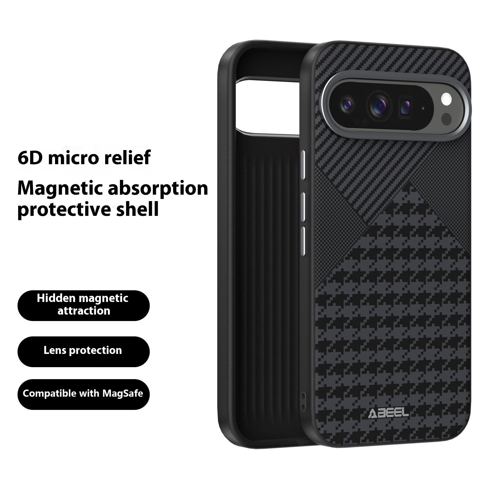 ABEEL For Google Pixel 10 Pro/10/9 Pro/9 Case Compatible with MagSafe Micro-Embossing PC TPU Aluminum Alloy Leather Phone Cover A
ABEEL For Google Pixel 10 Pro/10/9 Pro/9 Case Compatible with MagSafe Micro-Embossing PC TPU Aluminum Alloy Leather Phone Cover A