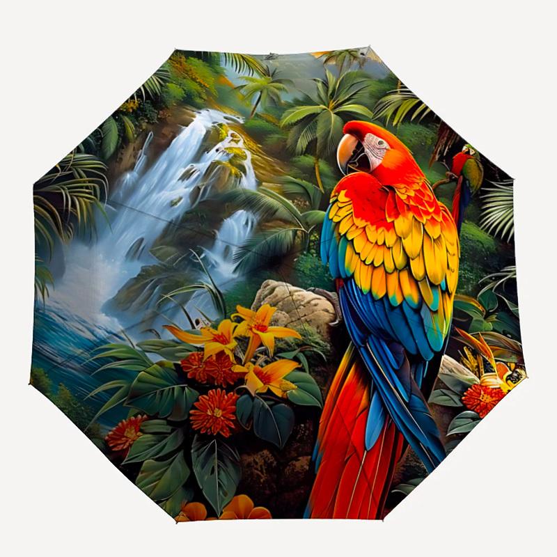 1pc Tropical Parrot Automatic Folding Umbrella, Lightweight Retractable Compact Travel Umbrella, 8-Rib Sturdy Frame087
1pc Tropical Parrot Automatic Folding Umbrella, Lightweight Retractable Compact Travel Umbrella, 8-Rib Sturdy Frame087