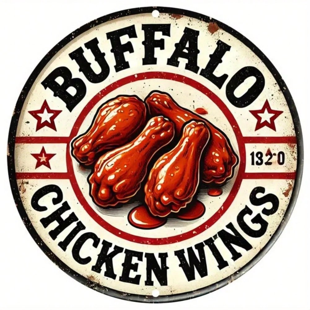 Vintage Metal Wall Art Sign, Chicken Wings Design, Retro Kitchen Decor, Bar Office Home 20x20 різнокольоровий
Vintage Metal Wall Art Sign, Chicken Wings Design, Retro Kitchen Decor, Bar Office Home 20x20 різнокольоровий