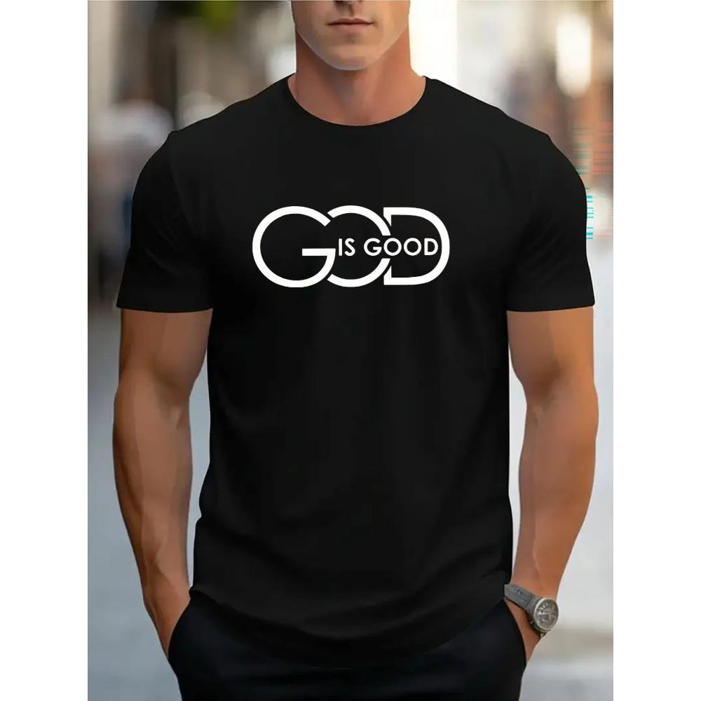 European sizes God is good Graphic Print T-Shirt For Men Casual Short Sleeve Tee- Comfortable Crew Neck, Soft Adorable Tees Tops 4XL чорний
European sizes God is good Graphic Print T-Shirt For Men Casual Short Sleeve Tee- Comfortable Crew Neck, Soft Adorable Tees Tops 4XL чорний