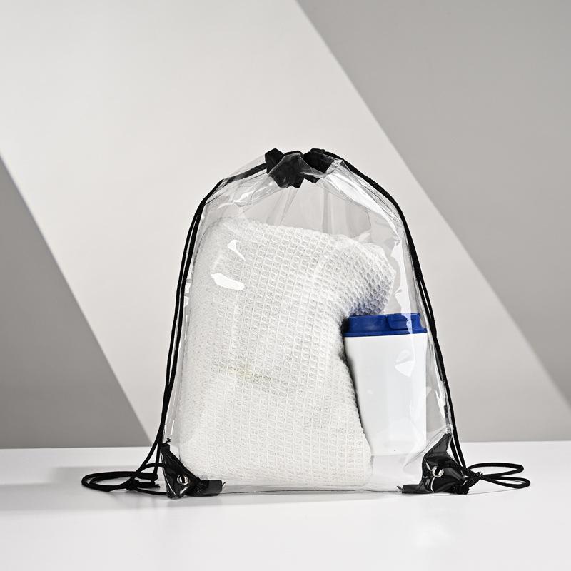 Waterproof Transparent PVC Drawstring Backpack with Logo Printing Single Layer 15 Silk
Waterproof Transparent PVC Drawstring Backpack with Logo Printing Single Layer 15 Silk