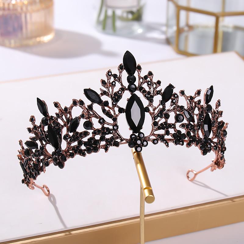 Baroque Black Crystal Bridal Tiaras Crowns Pageant Prom Diadem Rhinestone Veil Tiara Headband Wedding Hair Accessories
Baroque Black Crystal Bridal Tiaras Crowns Pageant Prom Diadem Rhinestone Veil Tiara Headband Wedding Hair Accessories