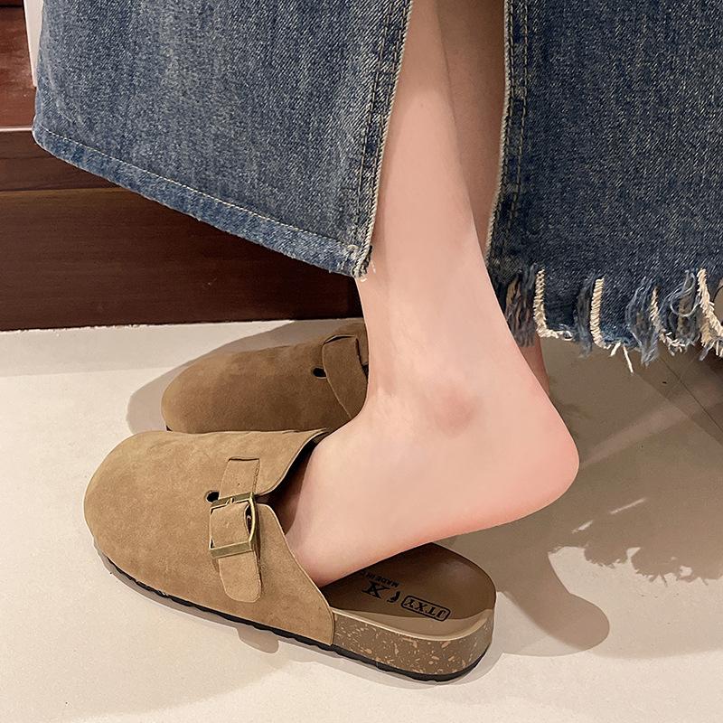 Women s shoes new spring and summer retro bag head half slippers wear flat-bottomed one-pedal lazy shoes 35 песочный
Women s shoes new spring and summer retro bag head half slippers wear flat-bottomed one-pedal lazy shoes 35 песочный