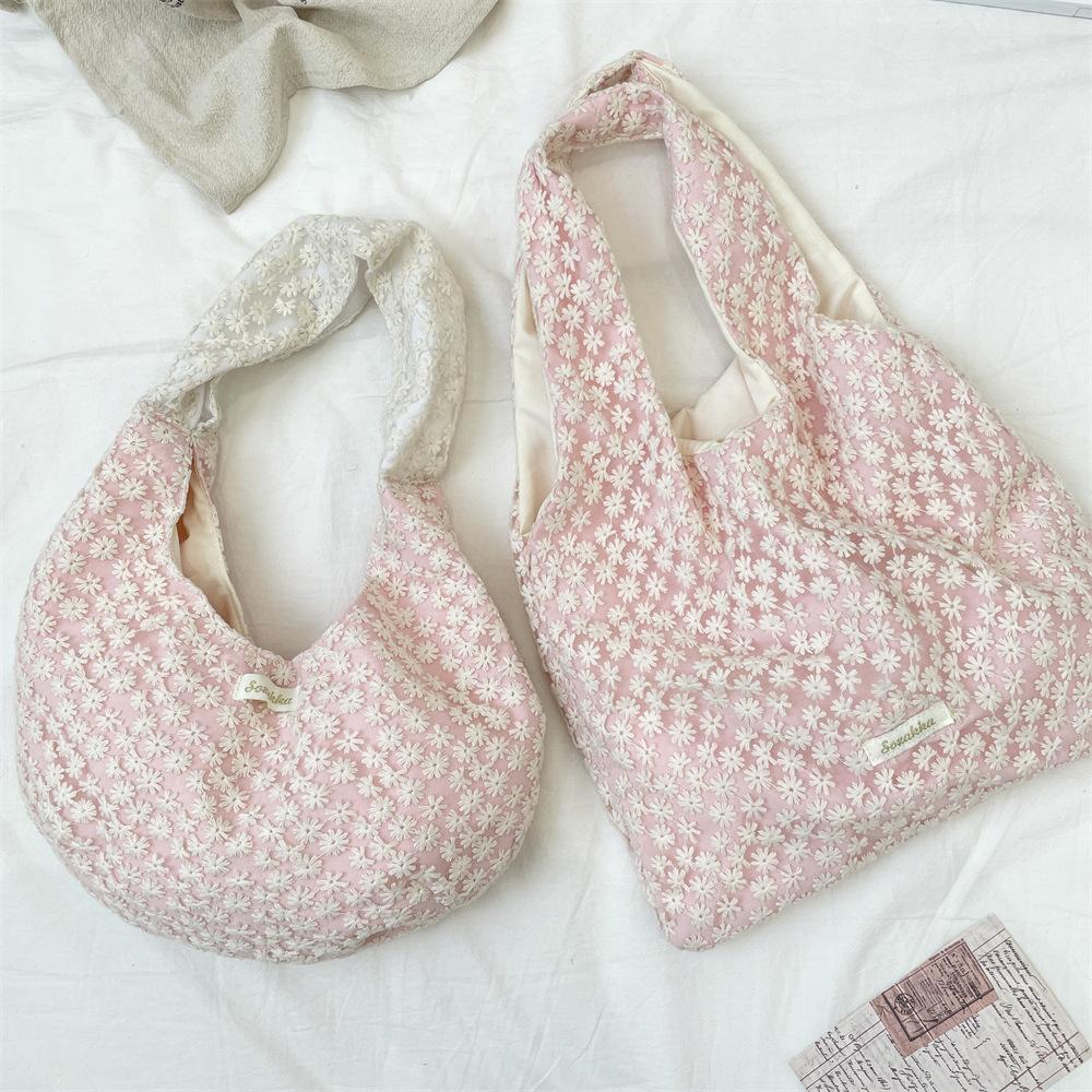 334 Sweet Mesh Canvas Bag Simple Flower Lace Shoulder Bag Tote Bag Women s Large Capacity Vest Bag
334 Sweet Mesh Canvas Bag Simple Flower Lace Shoulder Bag Tote Bag Women s Large Capacity Vest Bag