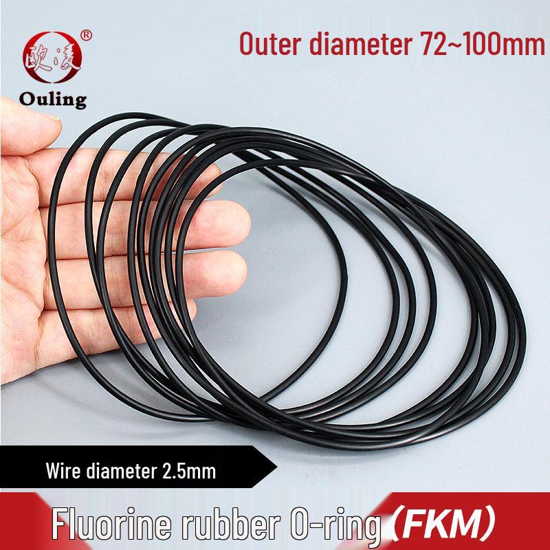 Black Fluororubber O-ring, 72-100mm OD, 2.5mm Thick, Temp & Wear Resistant Seal 72*2.5mm (1 piece) Black Fluororubber O-ring
Black Fluororubber O-ring, 72-100mm OD, 2.5mm Thick, Temp & Wear Resistant Seal 72*2.5mm (1 piece) Black Fluororubber O-ring