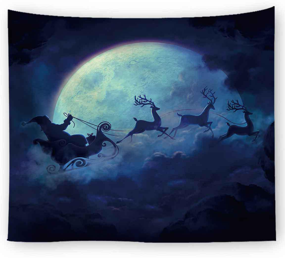 Трансграничная подвесная ткань, внешняя торговля, рождественский снеговик, Рождественская елка, гобелен с принтом Amazon 100x75cm