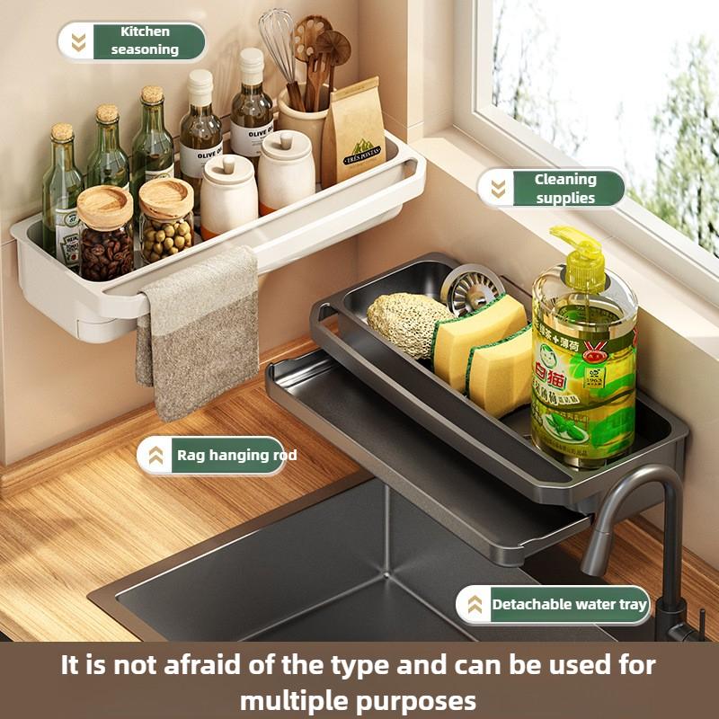 Adjustable Kitchen Sink Organizer Drain Rack Self-draining Shelf with Sponge Holder Dishcloth Faucet Storage Soap Drainer
Adjustable Kitchen Sink Organizer Drain Rack Self-draining Shelf with Sponge Holder Dishcloth Faucet Storage Soap Drainer