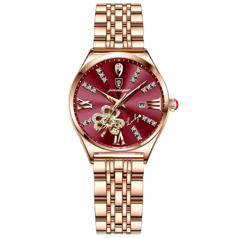 POEDAGAR Women Watch Fashion Luxury Wine Red Quartz Watches Waterproof Stainless Stain Ladies Wristwatch Romatic Girlfriend Gift красный/розового золота
POEDAGAR Women Watch Fashion Luxury Wine Red Quartz Watches Waterproof Stainless Stain Ladies Wristwatch Romatic Girlfriend Gift красный/розового золота