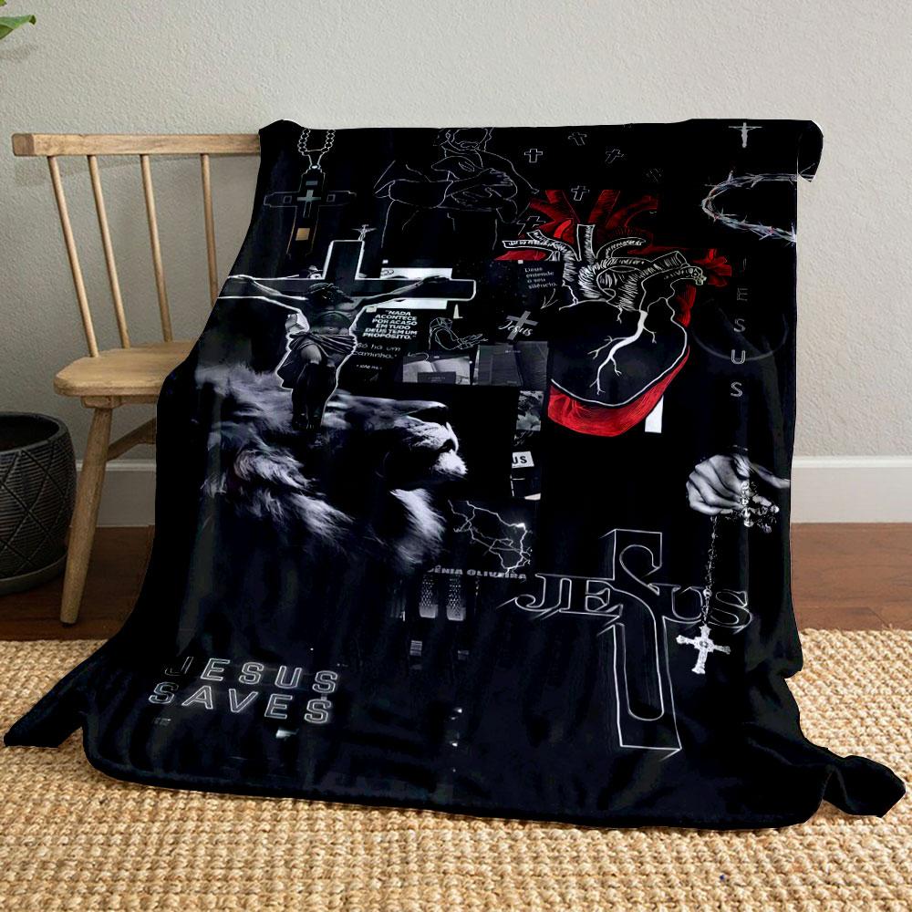 Christian Themed Throw Blanket with Jesus Cross Lion Printed Blanket for Living Room Bed Couch lunch break blanket for Friend s festival Gift 80cm x 120cm
Christian Themed Throw Blanket with Jesus Cross Lion Printed Blanket for Living Room Bed Couch lunch break blanket for Friend s festival Gift 80cm x 120cm