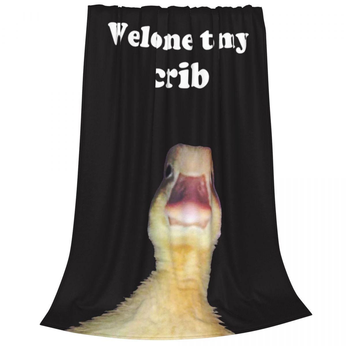 Welcome To My Crib Knitted Blankets Funny Duck Flannel Throw Blanket Summer Air Conditioning Personalised Ultra-Soft Bedsprea 30x40in
Welcome To My Crib Knitted Blankets Funny Duck Flannel Throw Blanket Summer Air Conditioning Personalised Ultra-Soft Bedsprea 30x40in