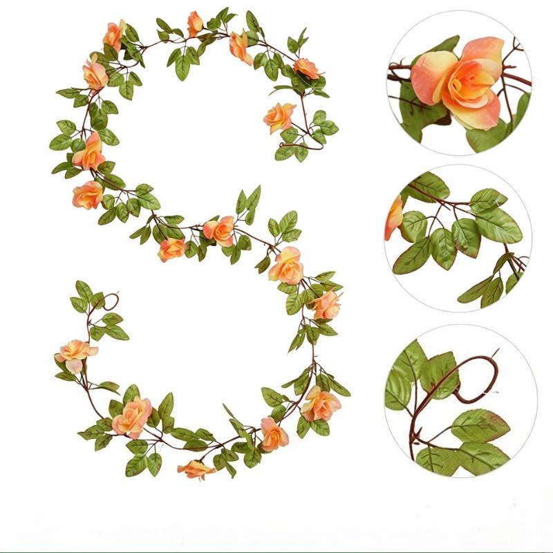 6pcs Simulation Green Plant Roses Vines Silk Fake Flowers Holiday Party Decor Pink Rose Vine Artificial Flower Hotel Decoration
6pcs Simulation Green Plant Roses Vines Silk Fake Flowers Holiday Party Decor Pink Rose Vine Artificial Flower Hotel Decoration