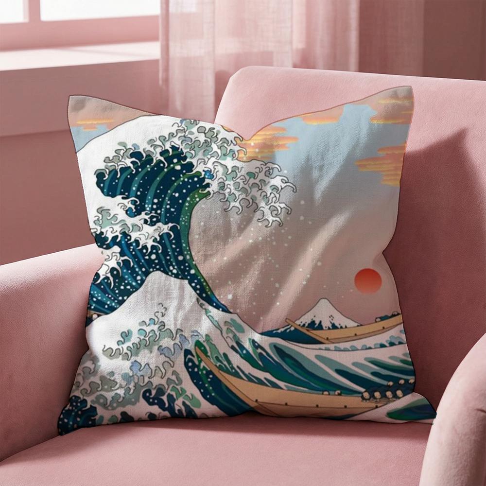 Japanese Waves Cushion Cover Multi-Scene Pillow Cover for Home & Car - Reversible, Soft & Durable for Daily Use 30cmx30cm
Japanese Waves Cushion Cover Multi-Scene Pillow Cover for Home & Car - Reversible, Soft & Durable for Daily Use 30cmx30cm