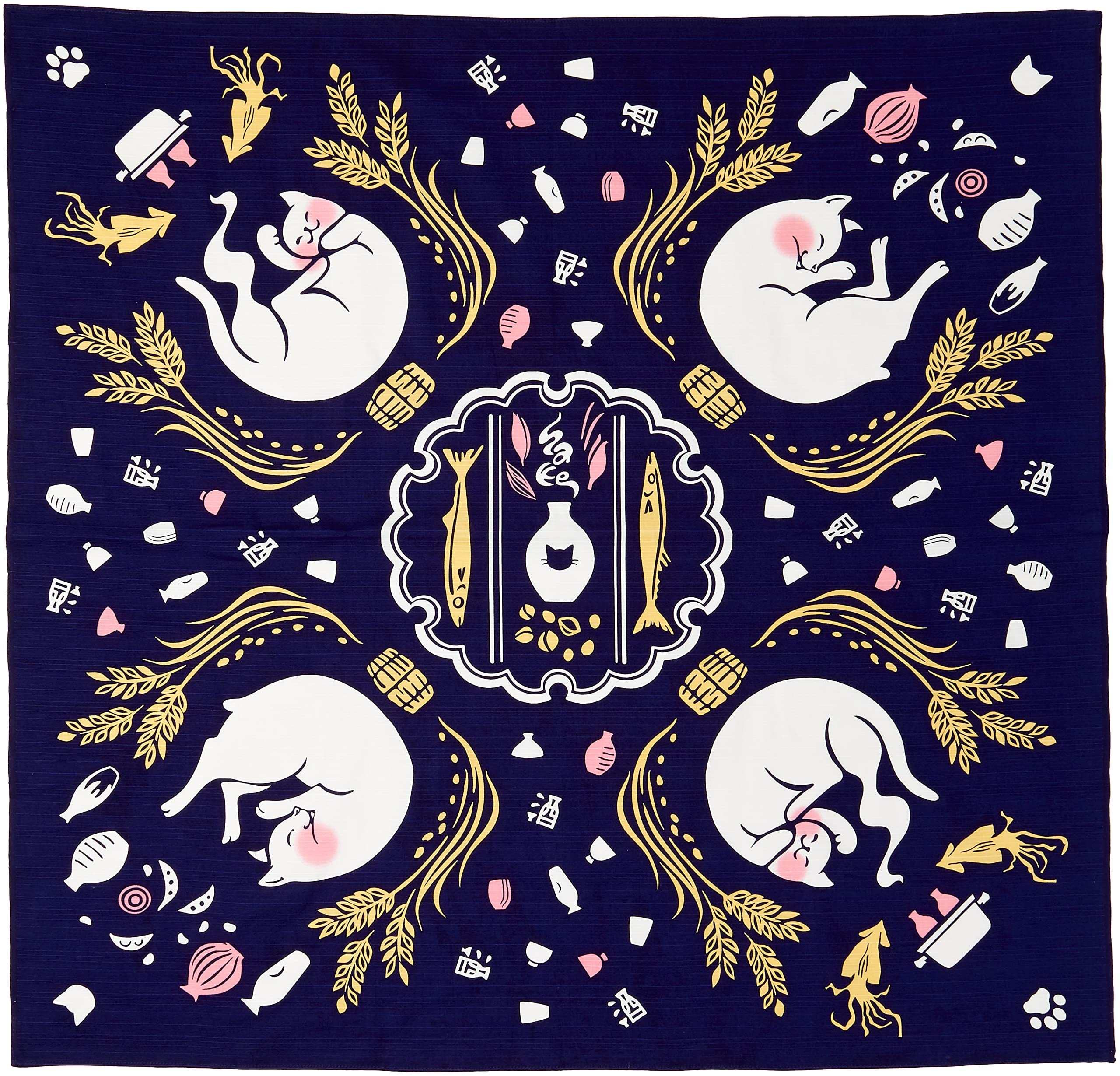 Miyamoto Kenema Made in Japan Large Furoshiki Large 24cm Japanese Pattern Hand Printed Drunken Cat 90x90cm 66687
Miyamoto Kenema Made in Japan Large Furoshiki Large 24cm Japanese Pattern Hand Printed Drunken Cat 90x90cm 66687