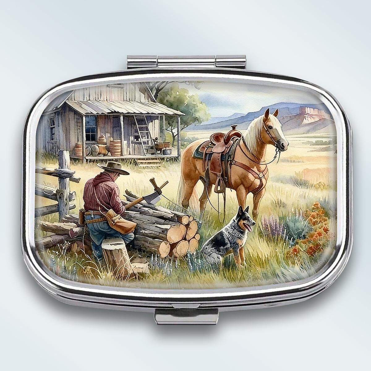 Portable Pill Box with 2 Compartments, Mini Metal Medicine Organizer Case, Cute Printed Pill Container for Vitamins, Pills, Jewelry, Travel, Daily Use
Portable Pill Box with 2 Compartments, Mini Metal Medicine Organizer Case, Cute Printed Pill Container for Vitamins, Pills, Jewelry, Travel, Daily Use