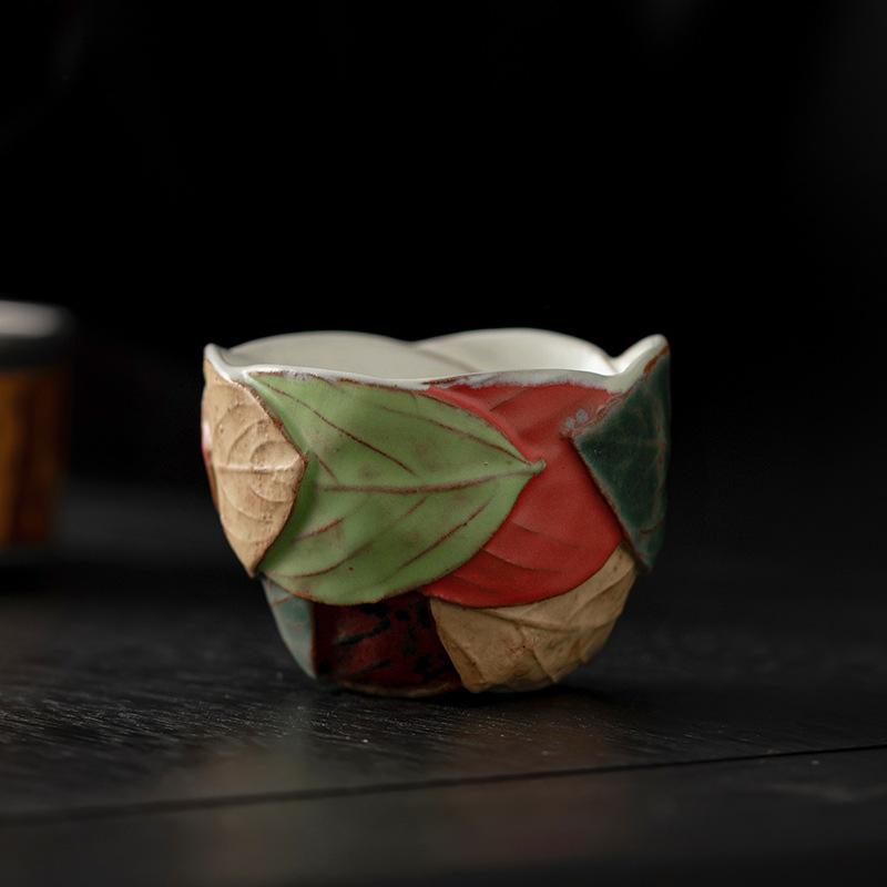 Japanese Tea Cup Style Wood Fired Handmade Ceramic Chawan Leaf Design Ceremony Set Artistic Gift for Tea Lovers Zen Home Decor 200ml
Japanese Tea Cup Style Wood Fired Handmade Ceramic Chawan Leaf Design Ceremony Set Artistic Gift for Tea Lovers Zen Home Decor 200ml