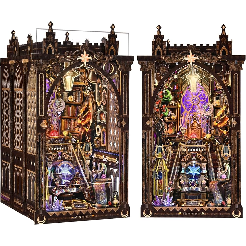 CRESYMME Dollhouse Book Nook Miniature Wooden Kit 3D Puzzle for Adults with LED Light
CRESYMME Dollhouse Book Nook Miniature Wooden Kit 3D Puzzle for Adults with LED Light