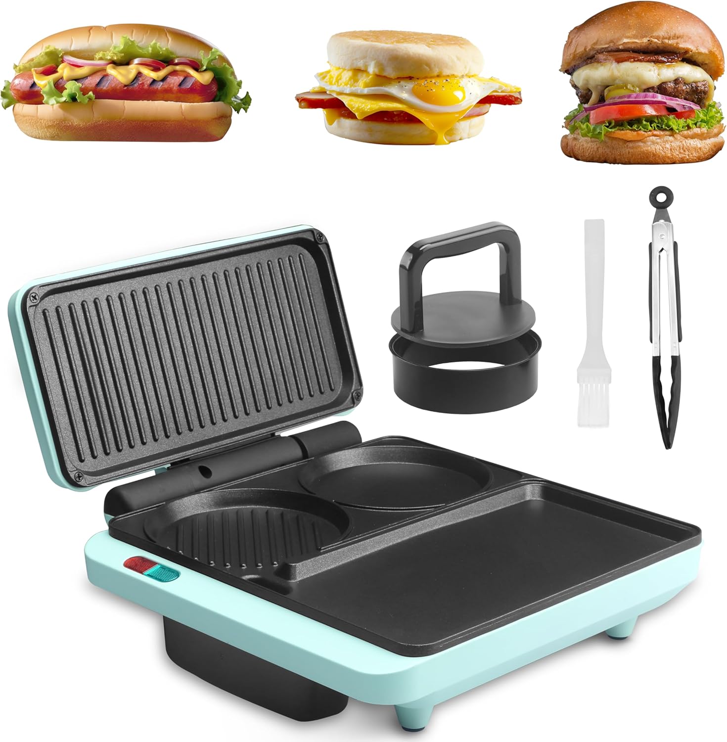 Sandwich Maker, Nonstick Electric Griddle & Grill Combo, 3 in 1 Breakfast Station, Make Egg Muffin Sand United States
Sandwich Maker, Nonstick Electric Griddle & Grill Combo, 3 in 1 Breakfast Station, Make Egg Muffin Sand United States