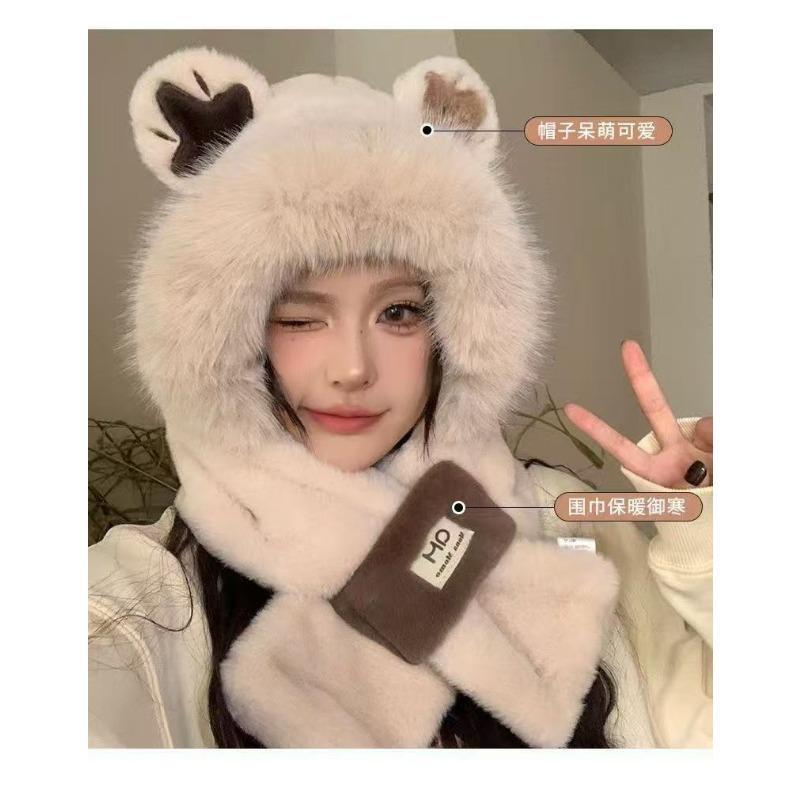 Зимний новый плюшевый милый медведь теплый утолщенный комплект из двух частей двухслойный с защитой ушей шарф интегрированный детский
Зимний новый плюшевый милый медведь теплый утолщенный комплект из двух частей двухслойный с защитой ушей шарф интегрированный детский