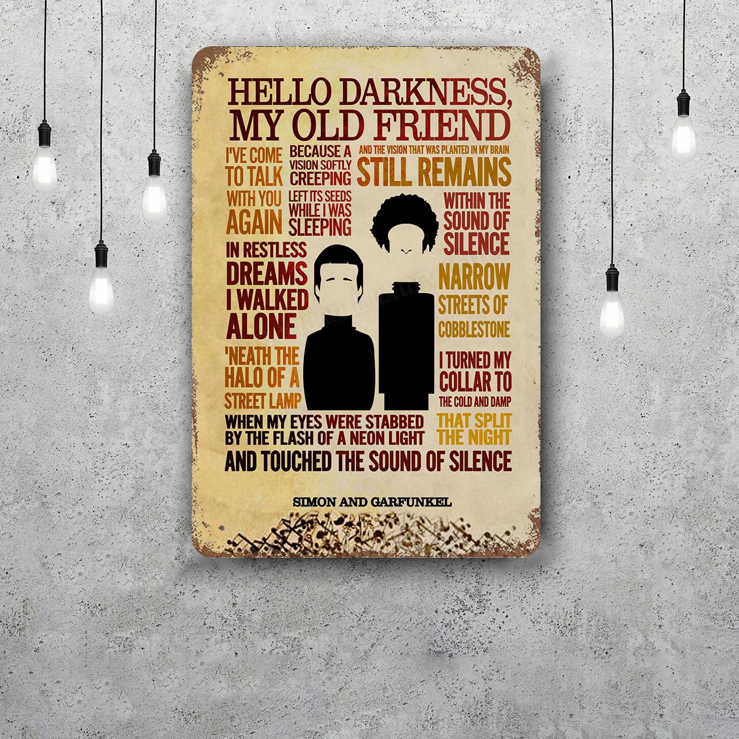 Simon and Garfunkel Band Retro Vintage Tin Sign Poster Decorative Plaque Metal Plate Wall Decor 20x30cm(7.8x11.8inch)
Simon and Garfunkel Band Retro Vintage Tin Sign Poster Decorative Plaque Metal Plate Wall Decor 20x30cm(7.8x11.8inch)