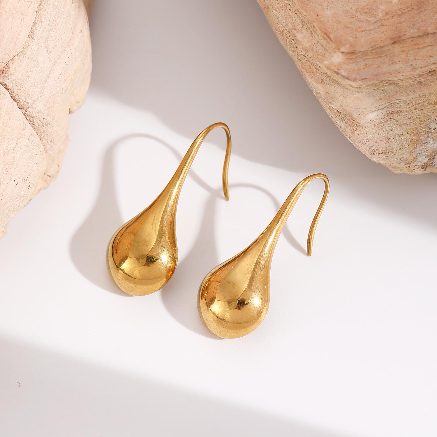 LATS 18K Gold Color Plated 316 Stainless Steel Water Drop Ear Hooks Earrings for Women Fashion Zircon Accessories
LATS 18K Gold Color Plated 316 Stainless Steel Water Drop Ear Hooks Earrings for Women Fashion Zircon Accessories