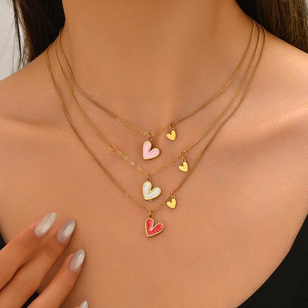 Necklace for Women Simple Versatile High-End Heart Oil Drip Collarbone Chain Niche Light Luxury Jewelry XL5669-3
Necklace for Women Simple Versatile High-End Heart Oil Drip Collarbone Chain Niche Light Luxury Jewelry XL5669-3