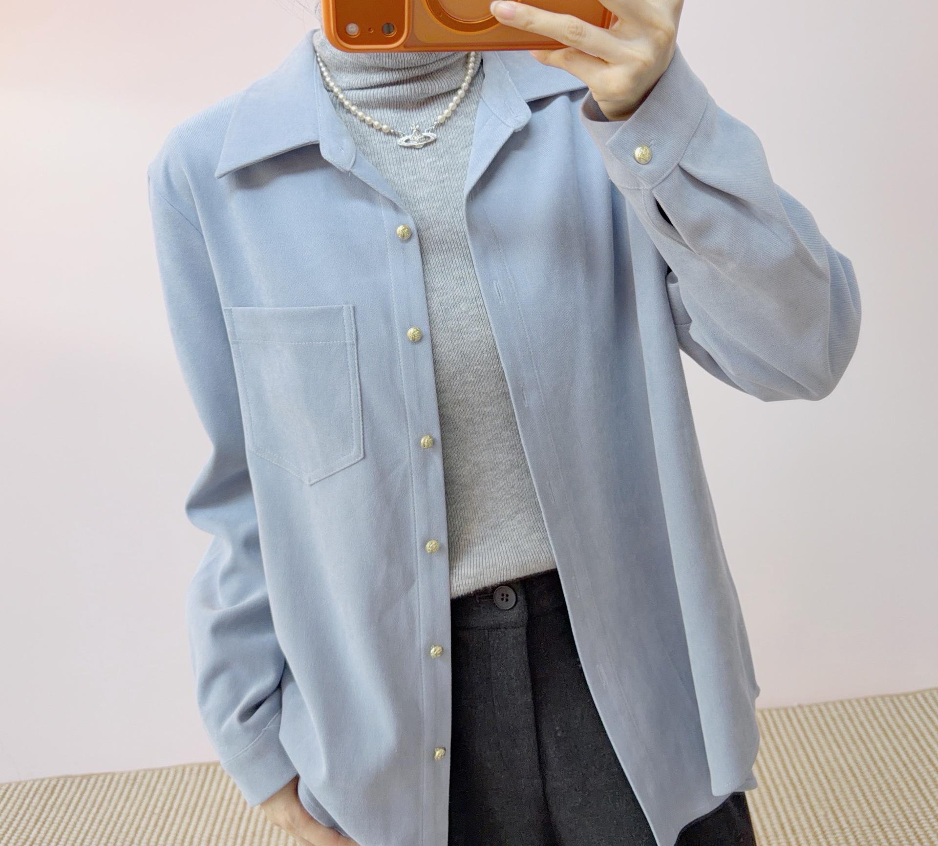 2026 Early Spring Versatile Solid Color Long-Sleeve Cardigan Shirt - Fashionable Commute Style 2XL (up to 140 jin) синій
2026 Early Spring Versatile Solid Color Long-Sleeve Cardigan Shirt - Fashionable Commute Style 2XL (up to 140 jin) синій