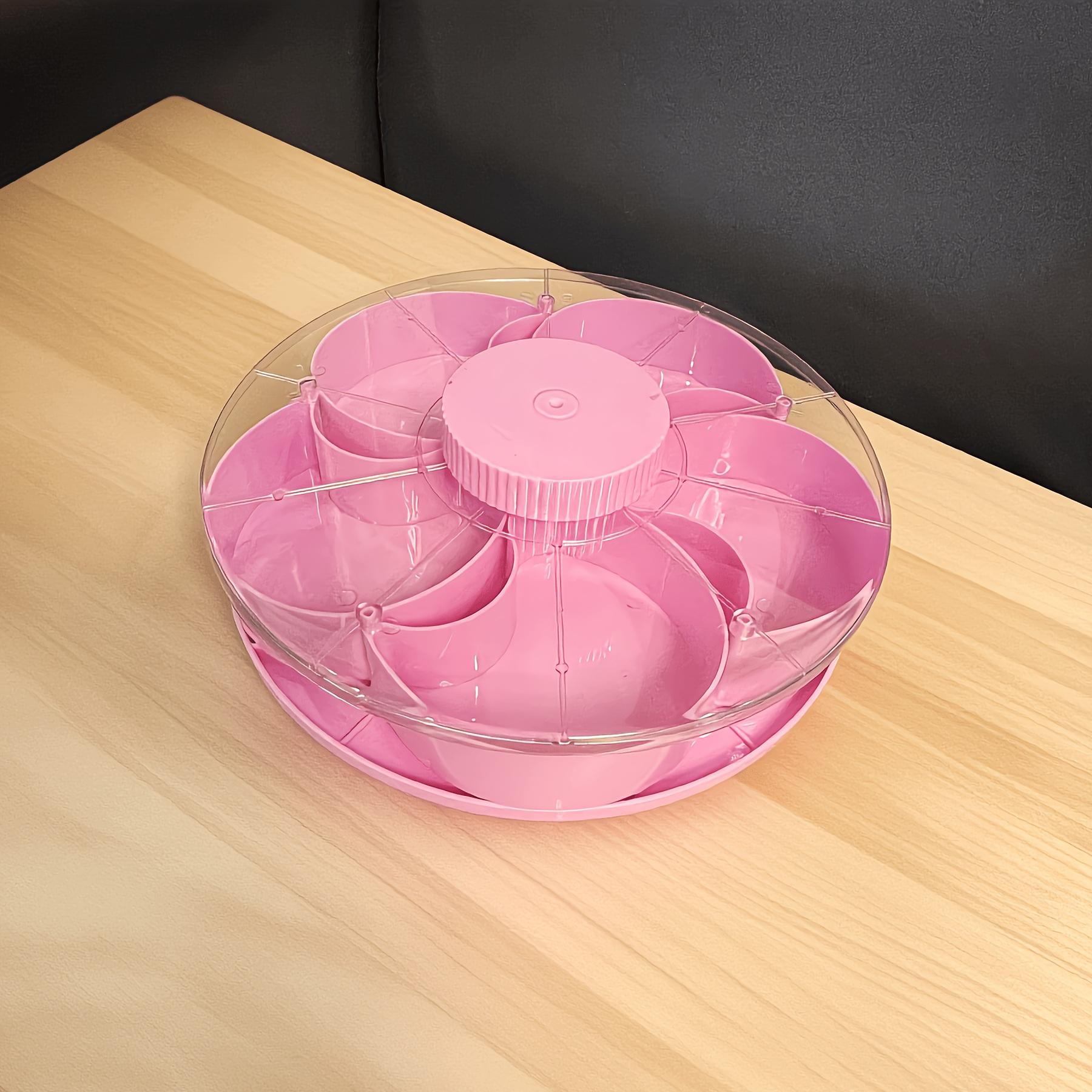 Вращающийся на 360° поднос для закусок Lazy Susan с крышкой, 6 отделений, разделенная сервировочная доска для вечеринок, пикников, закусок, орехов, фруктов розовый
Вращающийся на 360° поднос для закусок Lazy Susan с крышкой, 6 отделений, разделенная сервировочная доска для вечеринок, пикников, закусок, орехов, фруктов розовый