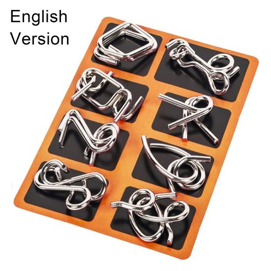 8 шт./компл. головоломка из металлической проволоки, обучающая Монтессори IQ, углеродистая сталь, логические игрушки для снятия стресса English Version красный
8 шт./компл. головоломка из металлической проволоки, обучающая Монтессори IQ, углеродистая сталь, логические игрушки для снятия стресса English Version красный