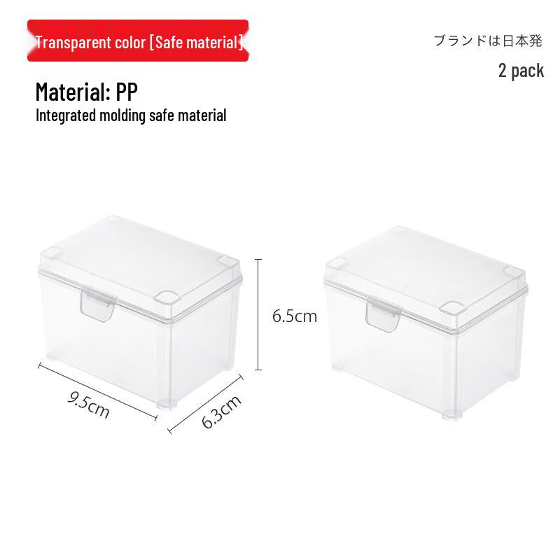 Japanese Stackable Transparent Storage Box with Lid for Cotton Pads and Small Items, 2-Piece Set
Japanese Stackable Transparent Storage Box with Lid for Cotton Pads and Small Items, 2-Piece Set