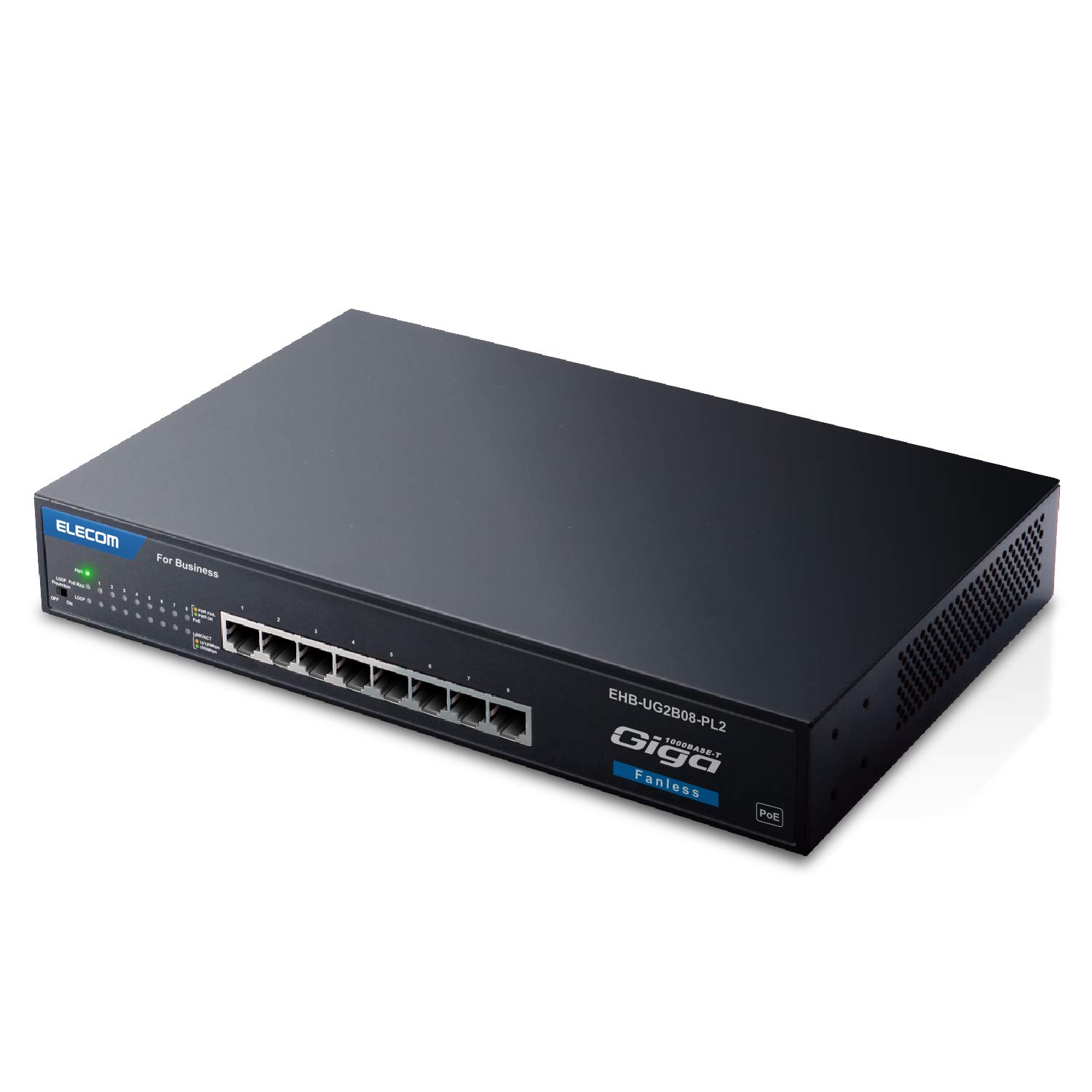 ELECOM Switching Hub 8 Port Metal Housing PoE Silent Fanless EHB-UG2B08-PL2 чорний
ELECOM Switching Hub 8 Port Metal Housing PoE Silent Fanless EHB-UG2B08-PL2 чорний