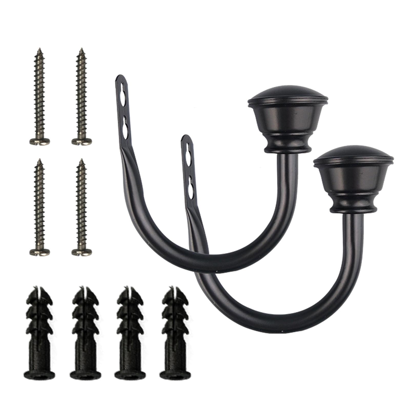 Набор из 2 стильных подхватов для штор со сменными наконечниками, металлический держатель для штор для классического интерьера чёрный
Набор из 2 стильных подхватов для штор со сменными наконечниками, металлический держатель для штор для классического интерьера чёрный