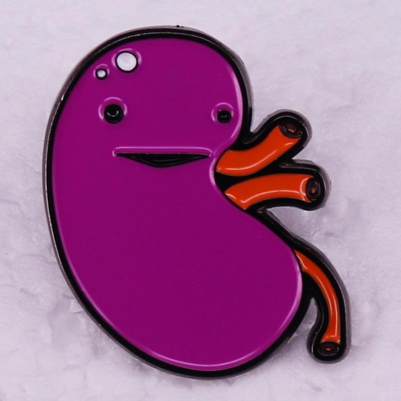 Kidney Brooch: Enamel Cartoon Badge for Health Education
Kidney Brooch: Enamel Cartoon Badge for Health Education