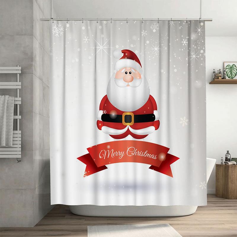 Tu Festive Christmas Shower Curtain Waterproof Holiday Decor Merry Xmas Bathroom Set Santa Claus Pattern Holiday Home Decor Fest W60H190(CM)-1 Pcs
Tu Festive Christmas Shower Curtain Waterproof Holiday Decor Merry Xmas Bathroom Set Santa Claus Pattern Holiday Home Decor Fest W60H190(CM)-1 Pcs