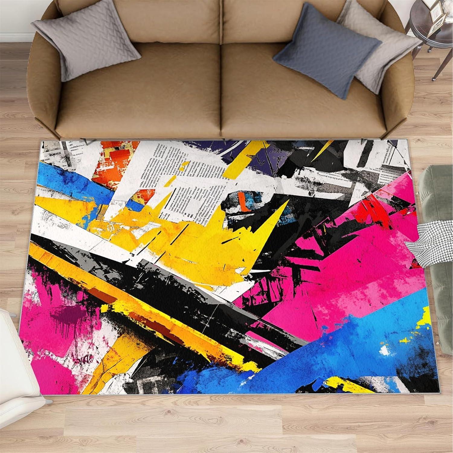 Abstract Hand Graffiti Carpet Colorful Creative Home Decor Living Room Rug Modern Art Non-Slip Floor Mat for Bedroom Kitchen 50x80cm
Abstract Hand Graffiti Carpet Colorful Creative Home Decor Living Room Rug Modern Art Non-Slip Floor Mat for Bedroom Kitchen 50x80cm