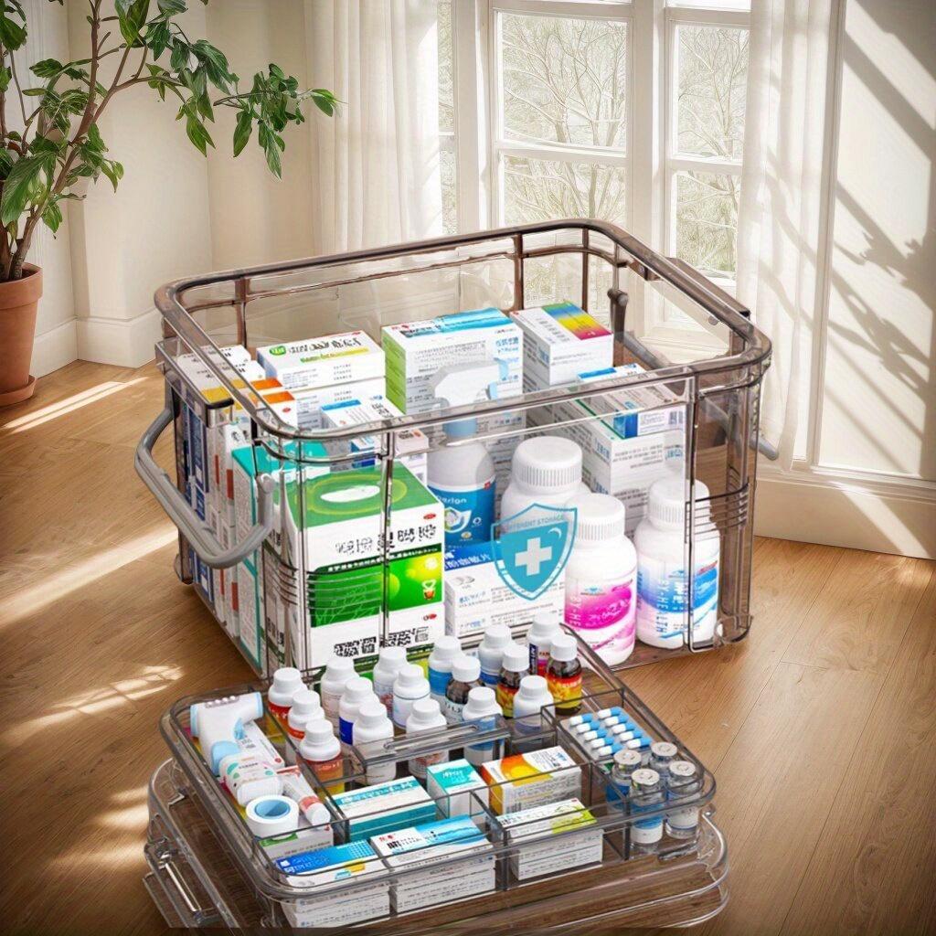 Clear Visibility! Waterproof Double Medicine Storage Box, Multi-Compartment Classification - Easy Access, Suitable for Home and Travel Use
Clear Visibility! Waterproof Double Medicine Storage Box, Multi-Compartment Classification - Easy Access, Suitable for Home and Travel Use