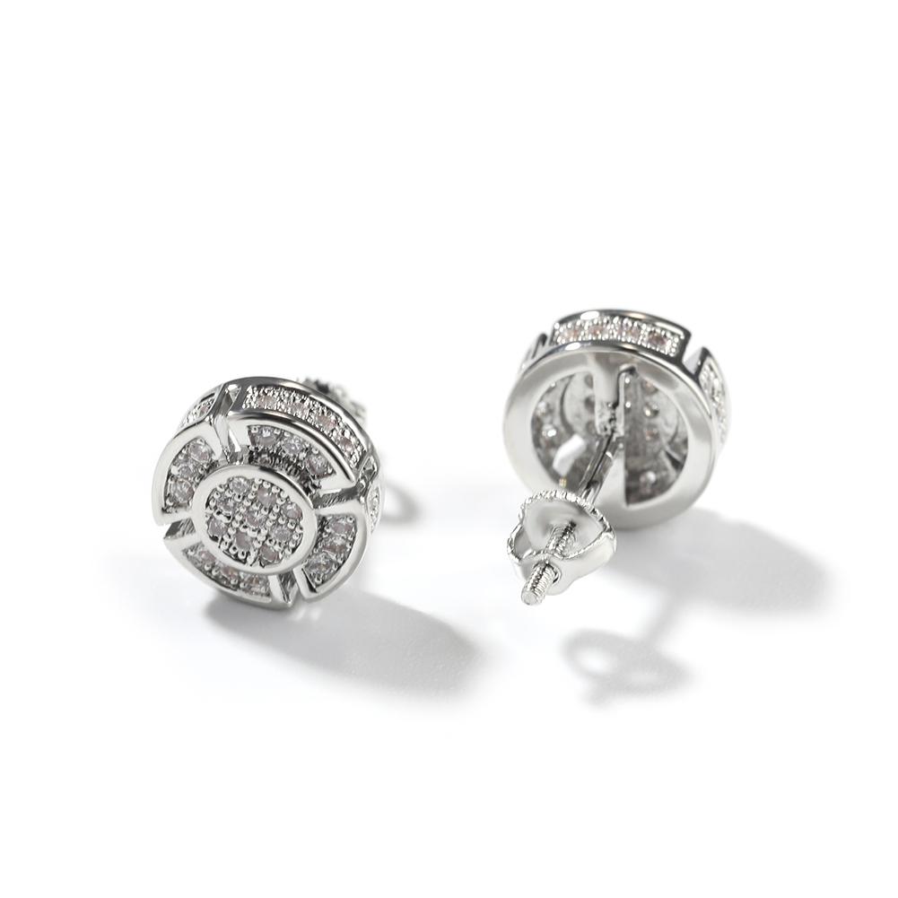 THE BLING KING Four Leaf Clover Round Shape Stud Earrings Iced Out Cubic Zirconia Earring Hiphop Jewelry For Gift срібний
THE BLING KING Four Leaf Clover Round Shape Stud Earrings Iced Out Cubic Zirconia Earring Hiphop Jewelry For Gift срібний